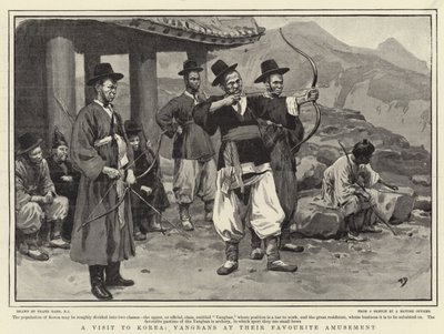 Een bezoek aan Korea, Yangbans bij hun favoriete amusement door Frank Dadd